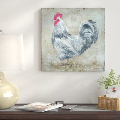 Coq Parisian cachet de la poste II, reproduction d'art sur toile tendue