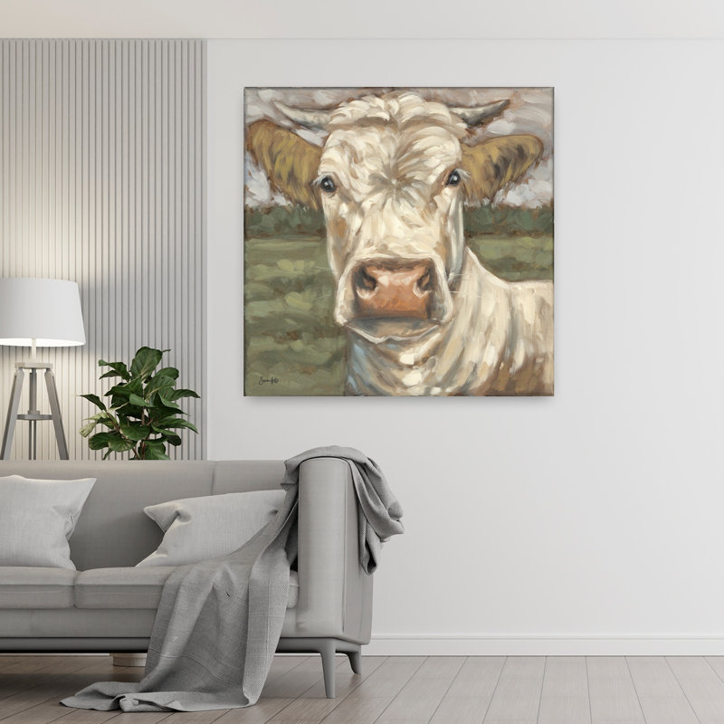 Art contemporain Bianca, H 48 po x l 48 po