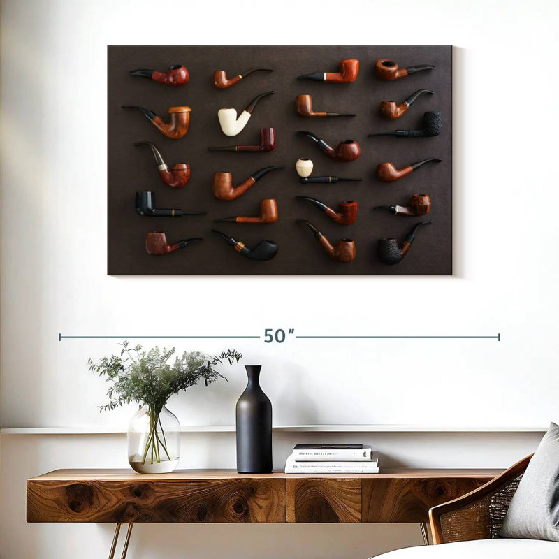 Senne Smoking Pipe Collection, 26" H x 39" W
