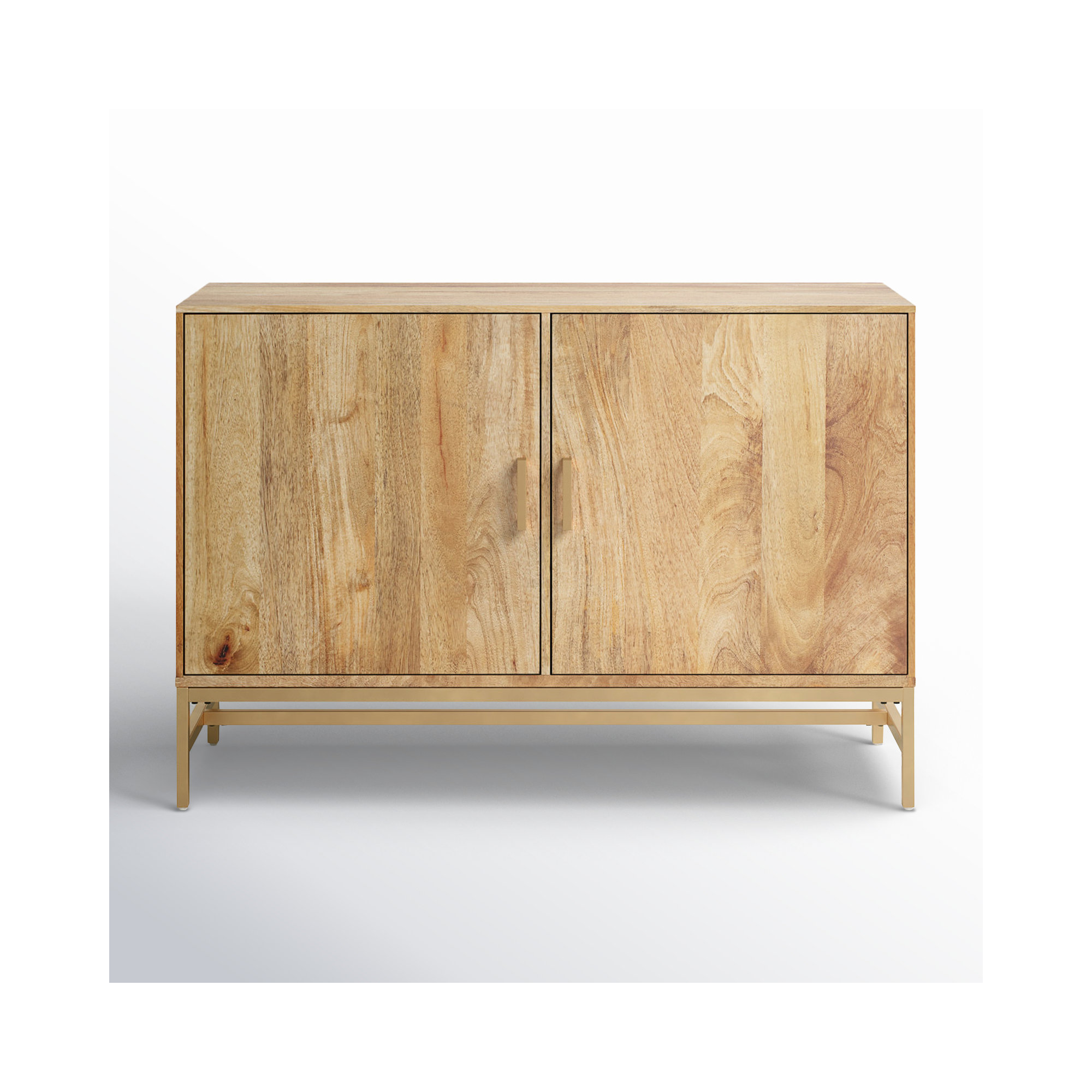 Ivywood 40" Wide Mango Solid Wood Sideboard, Natural