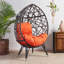 Fauteuil ovale, coussin en goutte d'eau avec coussin résistant à l'eau Séverborough-117892383