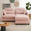 Canapé modulaire en L avec repose-pieds Chenille-521556328