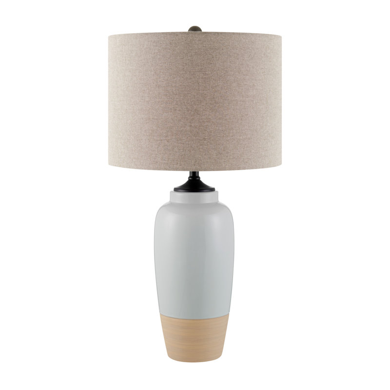Bokoshe Ceramic Table Lamp, Gray, Gray, 29.25" H x 15" W x 15" D
