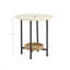 Table de bout, plateau blanc, tablette naturelle