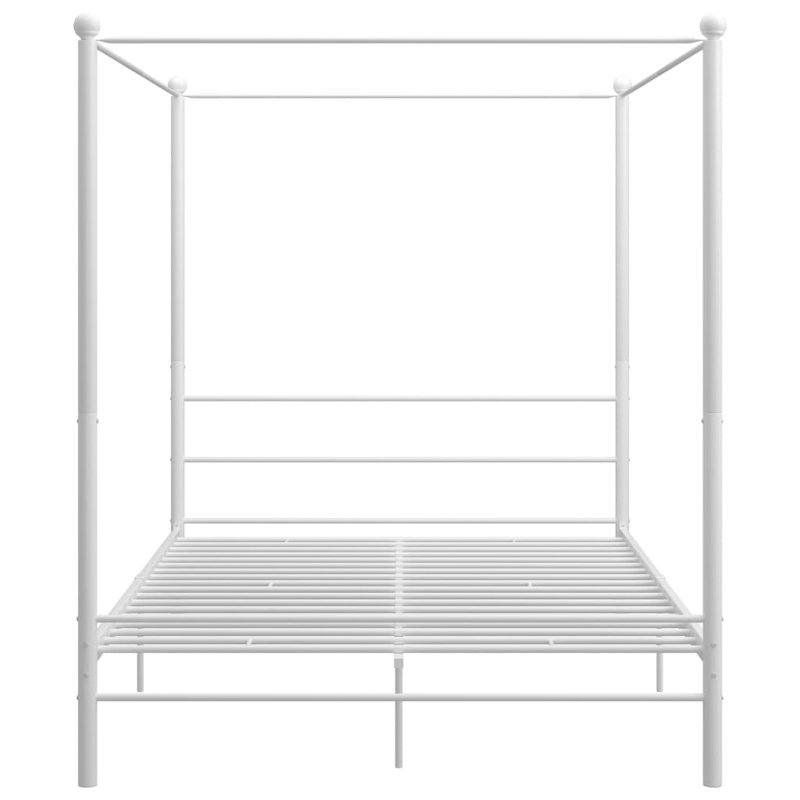 Azeezah Metal Bed, White, 160 x 200 cm