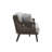 Ludovic Metal & Polyester Patio Sofa With 2 Accent Pillows, Brown