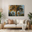 Art mural botanique en métal brun palmier dattier-1336264366