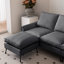 Contemporain avec convertible, cuir technique Scratch, gris foncé dans le cuir