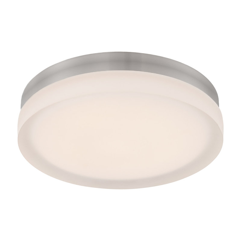 Slice 1 - Light LED Flush Mount, Brushed Nickel, 2.5" H x 8.88" W x 8.88" D