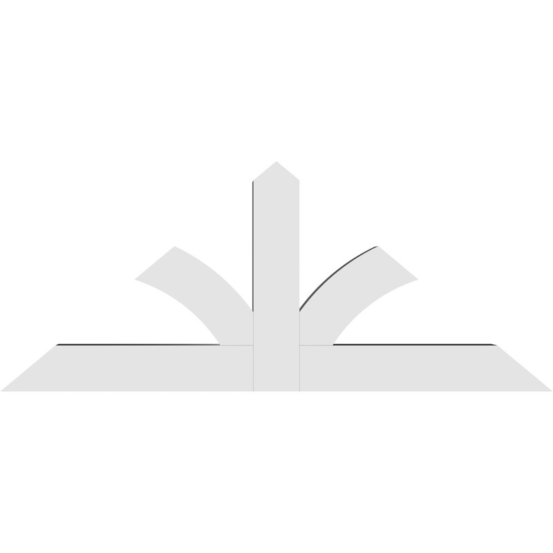 Richland Architectural Grade PVC Gable Bracket, 20" H x 48" W (Pitch: 10/12), 4" D x 4" F