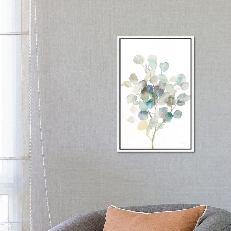 Eucalyptus III White 1 Piece Wall Art on Canvas, 66.04 cm H x 45.72 cm W, White Framed