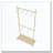 Solid Wood Garment Clothes Drying Rack With 6 Wooden Hangers, Space-Saving Design, Adjustable Shelf,