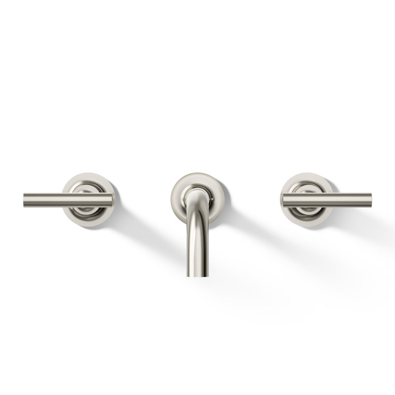 Purist® Wall Mounted Bathroom Faucet, Vibrant Polished Nickel, Lever Handle