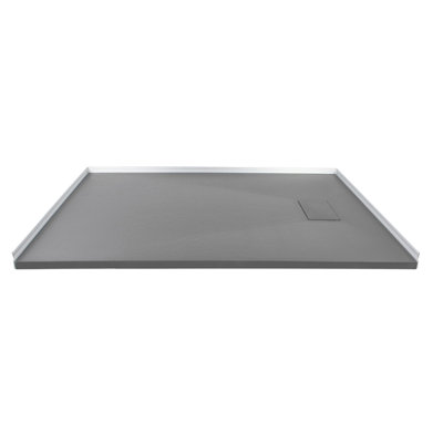 Base de douche à seuil zéro 36 po avec drain d'extrémité Transolide Trimslate