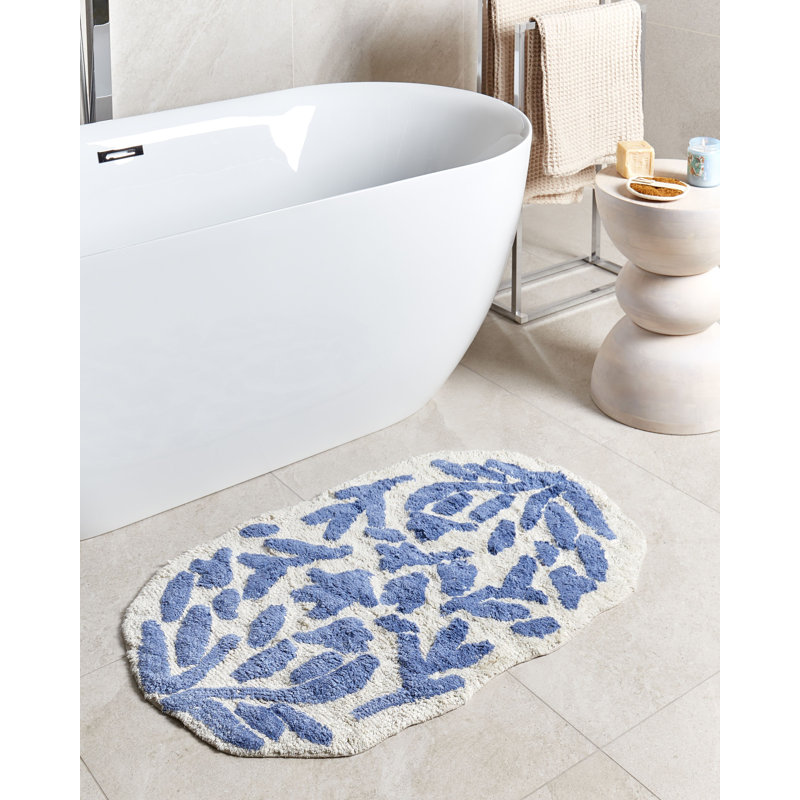 Weldon Cotton Bath Mat, Blue