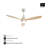 Auravista 52 In. Indoor Oak Blades Ceiling Fan Chrome Housing With LED Light Bulbs And Remote Control-108487575