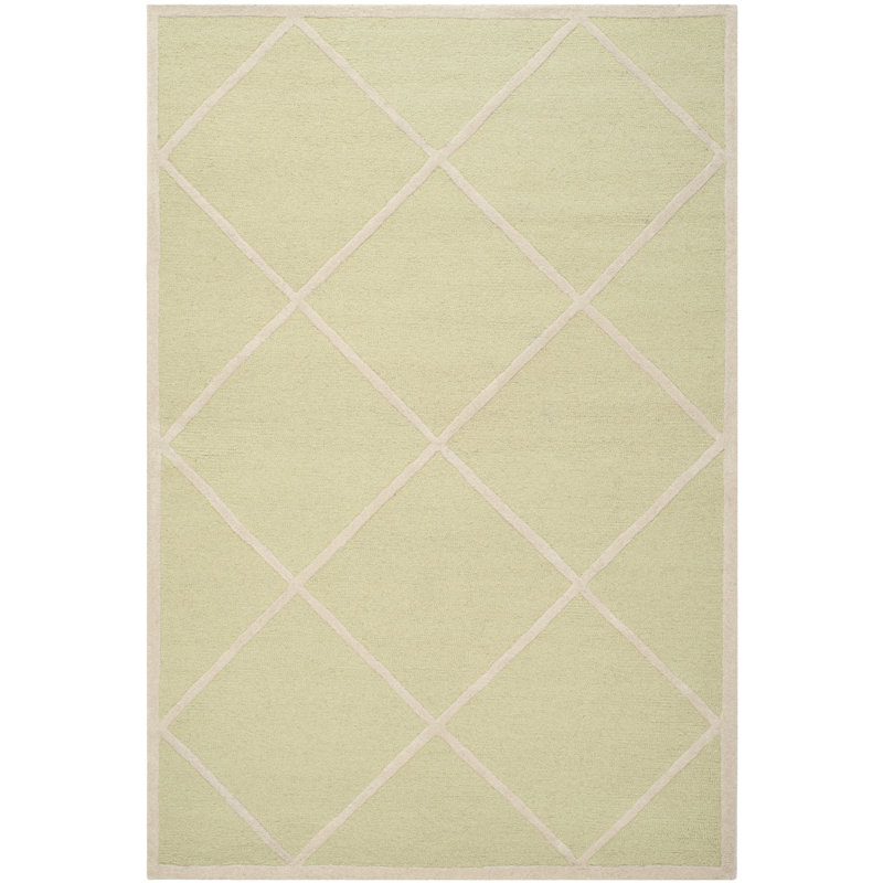 Sanyla Hand Tufted Wool Geometric Rug, Rectangle 6' x 9'