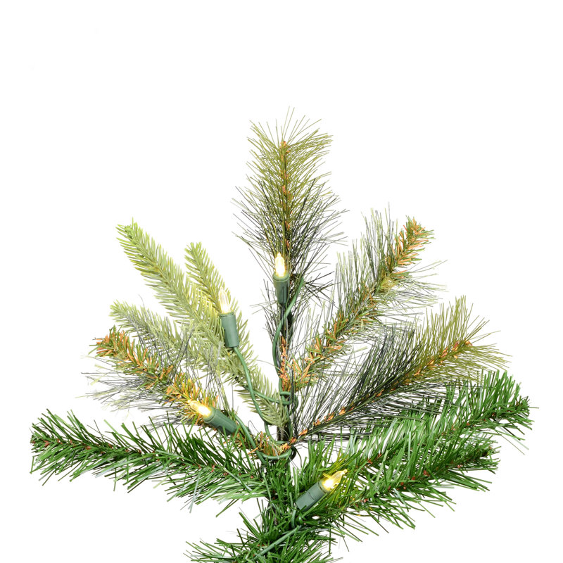 Cashmere Green Pine Artificial Christmas Tree with Stand, 8.5' H, Warm White LED