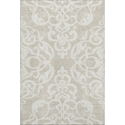 Premium Machine Washable Prisco Beige Rug