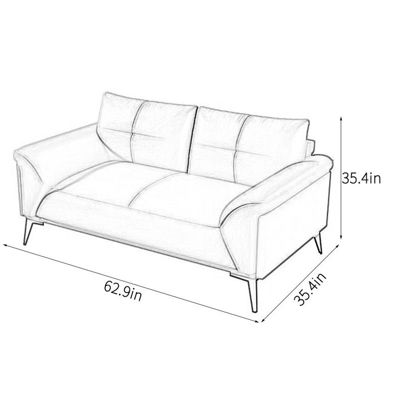 Manuele, H 35,4 po x l 62,9 po x P 35,4 po