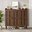 Armoire à chaussures à 5 niveaux avec 3 portes et 3 tablettes réglables pour le vestibule Abril-2005865946