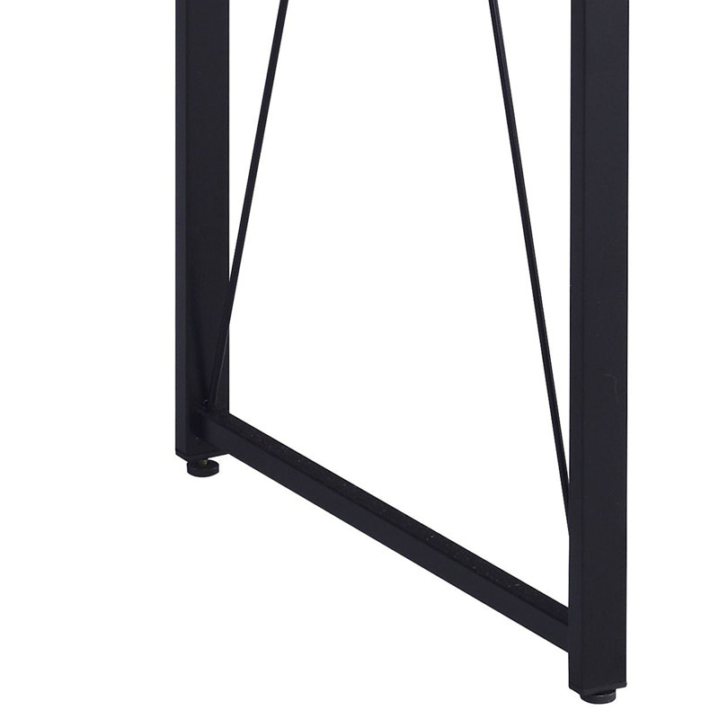 Writing Desk with Metal Sled Base, 28.5" H x 35.5" W x 18.5" D, Black
