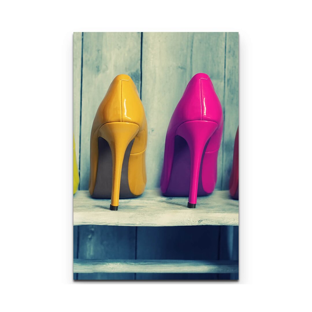 Leinwandbild Bunte High Heels