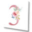 "Floral Art Design With Number Three II", reproduction d'art sur toile traditionnelle-66806308-66806307