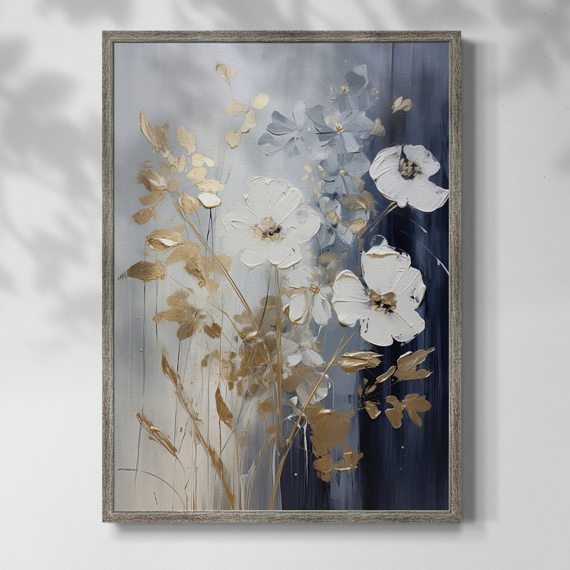 Reproduction encadrée FLORAL Series CCLxxxi - bois massif, H 15 po x l 12 po