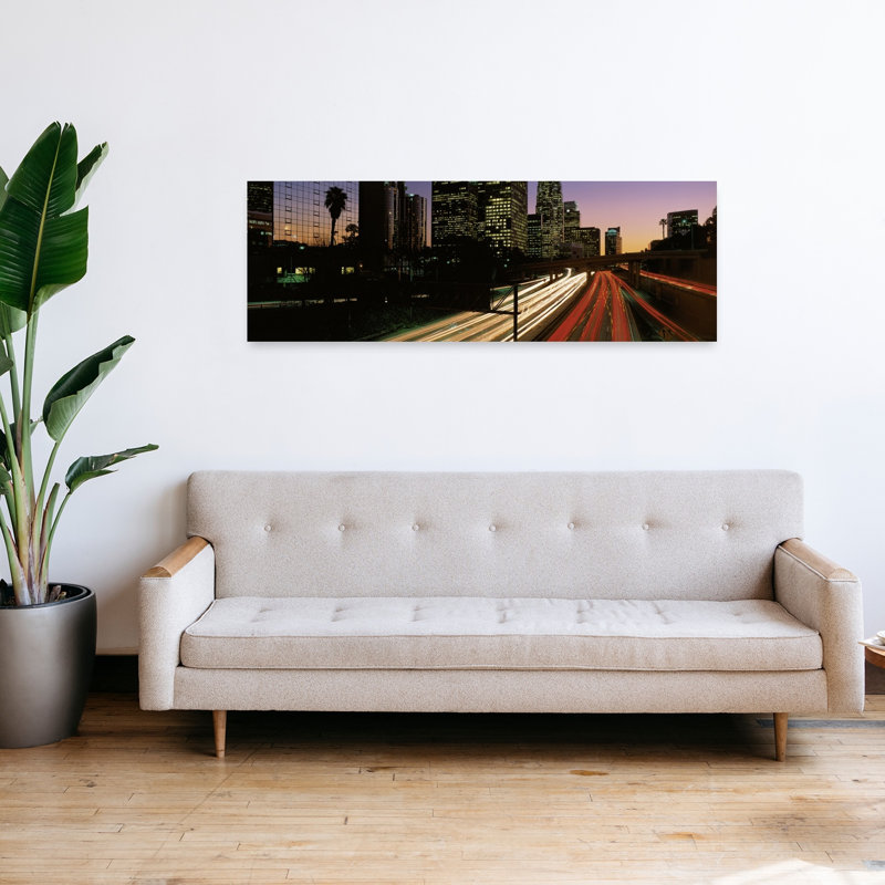 Harbor Freeway Los Angeles CA by J Sohm/VOA LLC - Wrapped Canvas Panoramic Print, 40.64 cm H x 121.92 cm W