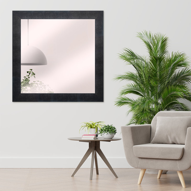Eleganza Flat Mirror, Black, 44.25" x 44.25"