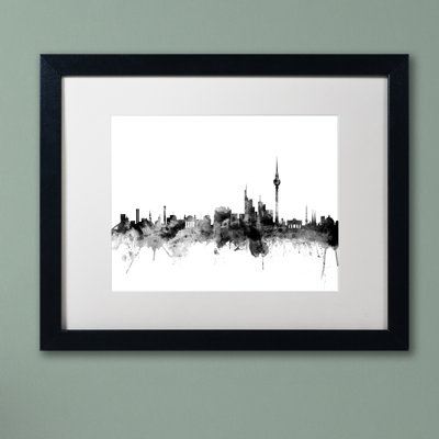 « berlin allemagne horizon b&w », impression encadrée