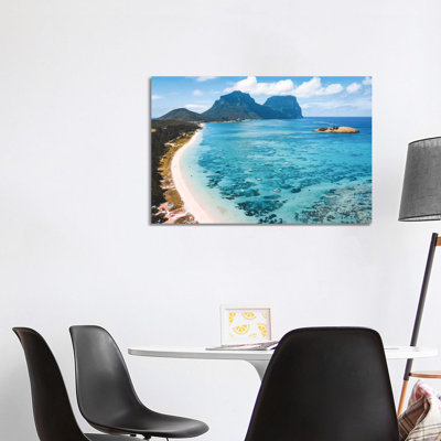 Island Lagoon With Beach by James Vodicka - Wrapped Canvas Gallery-Wrapped Canvas Giclée