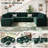 Shavera 8 - Piece Large U Shaped Corner Sofa Sectional Modular Sofa Living Room Couch Party Room Sofa-179979974