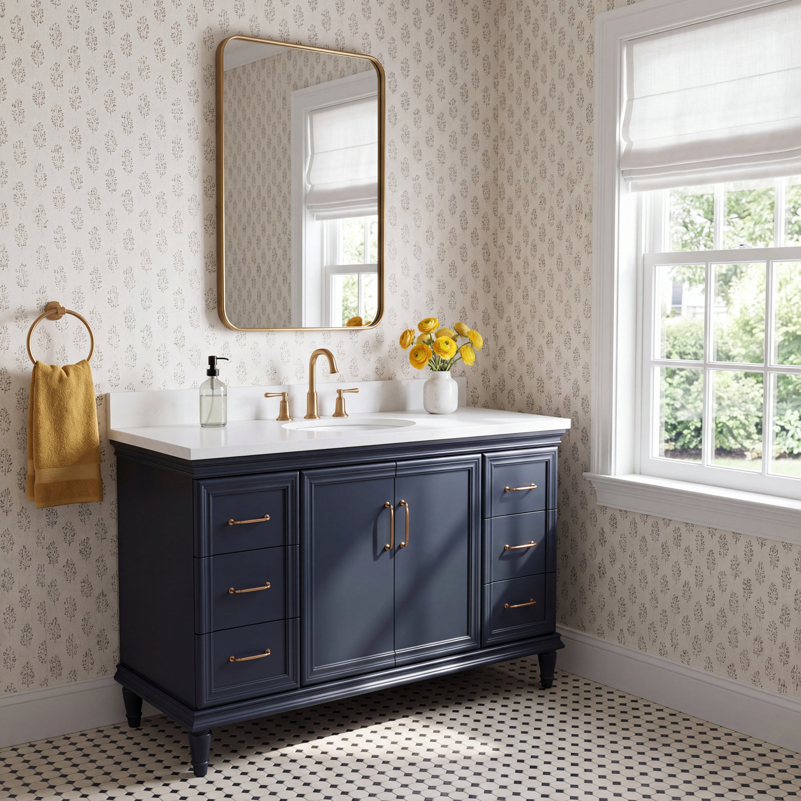 Batilde 61'' Single Bathroom Vanity, Dark Gray