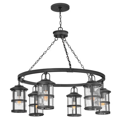 Lustre d'extérieur 6 lumières H 32 po