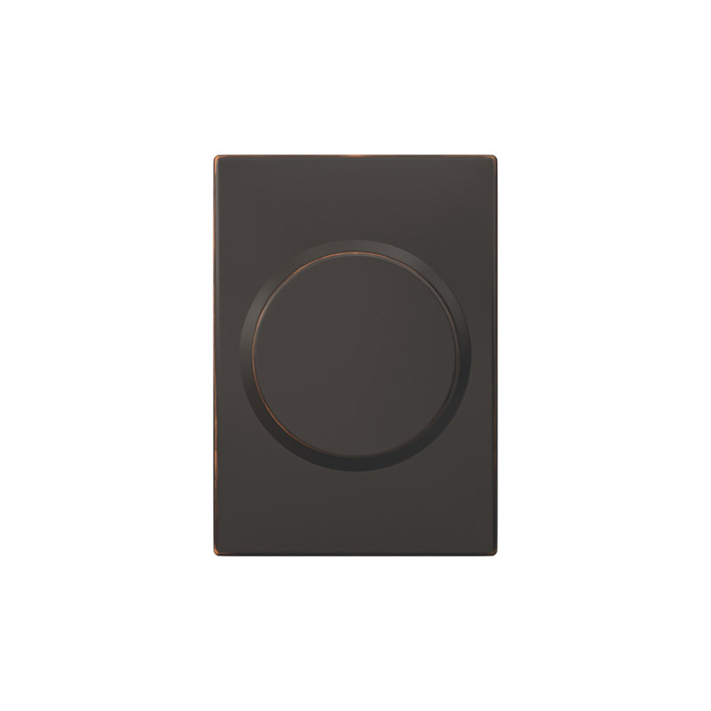 Bowery Non-Turning Knob with Century Trim, Aged Bronze, 3.86" H x 2.74" W x 2.21" D