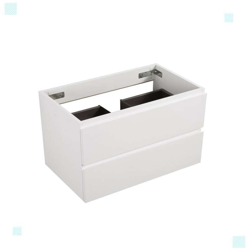 Armoire de plancher sans lavabo, avec deux tiroirs pour la salle de bain