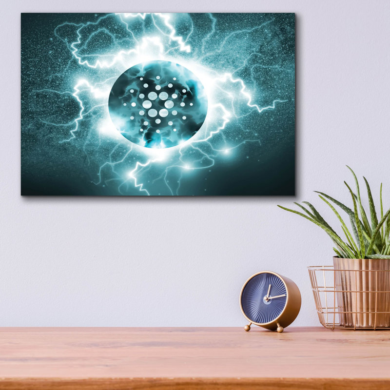 'Crypto Eclipse Cardano Ada' by Epic Portfolio, Acrylic Glass Wall Art, 12" H x 16" W x 0.13" D