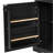 54.9" Kitchen Island With Drop Leaf, Power Outlet, Kitchen Storage Cart With 4 Door Shelves, Cross Barn Doors & Visual Glass Door, Rolling Kitchen Island On 4 Wheels For Kitchen, Dining Room,Black-714446063