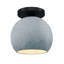 Radiance - Medium Globe Semi-Flush - Greco Travertine - Brushed Nickel - Replaceable Bulb-136259905-136259920-136259922
