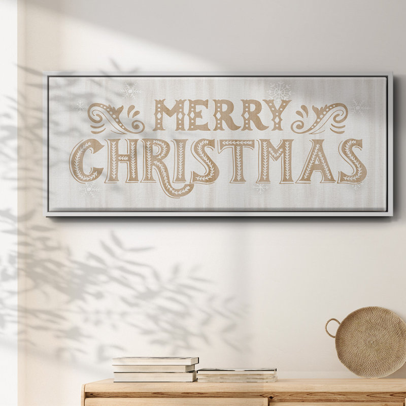 Merry Christmas - toile encadrée, H 12 po x l 30 po