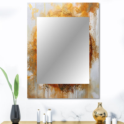 Blanc et or Mandala VI - miroir mandala boho, miroir mural traditionnel unique, impression d'art en métal