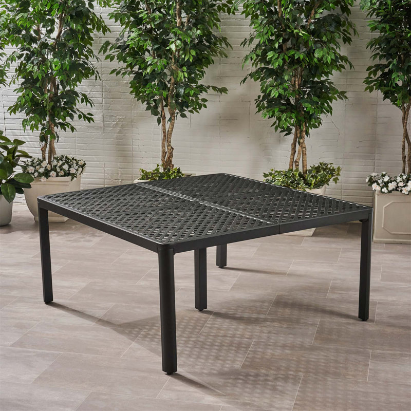Table de salle à manger Alletha, Noir mat antique
