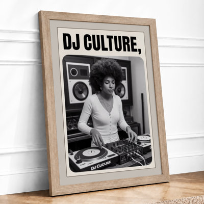 DJ Culture Typography - Framed Print