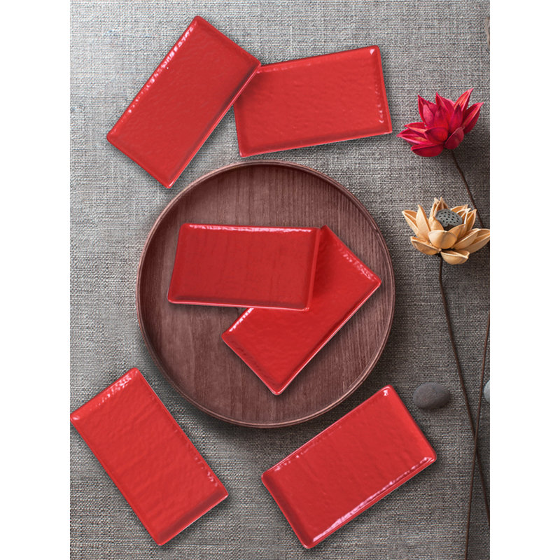 Assiette à apéritif Longinos, Rouge pâle