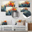 Paysage de montagne abstrait orange et vert - Paysage abstrait MT137069-1845724857