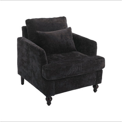 Wood Frame Armchair,  Modern Accent Chair Lounge Chair for Living Room,Tufted Club Chair, Mid Century Modern Arm Chairs with Studded, Solid Wood Frame, for Bedroom, Reading