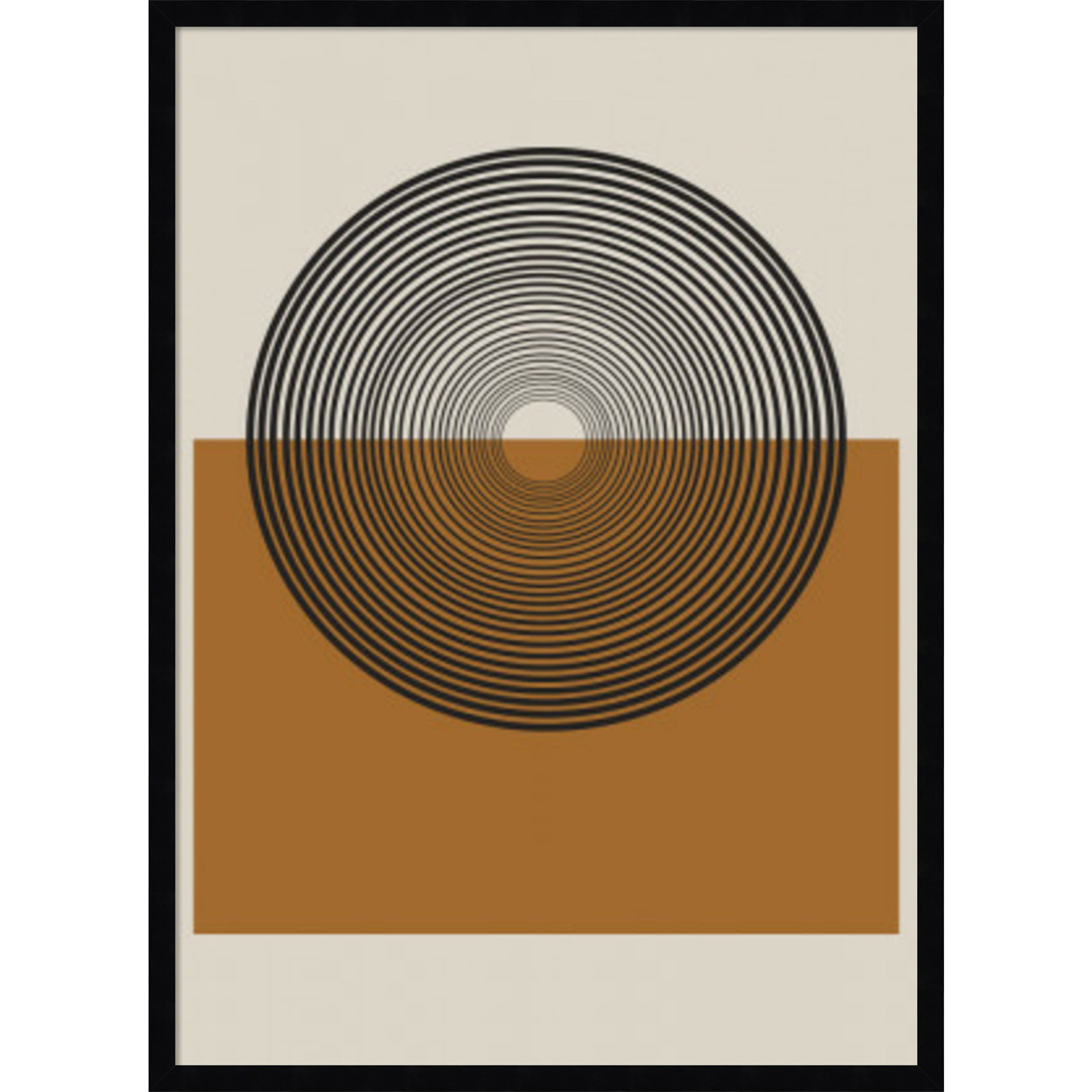 Retro Landscape by The Miuus Studio, Black, 33" H x 24" W x 1" D