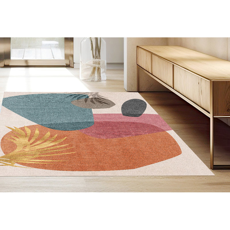Broadlands Vinyl Machine Printed Area Rug, Rectangle 5'3" x 7'10.5"